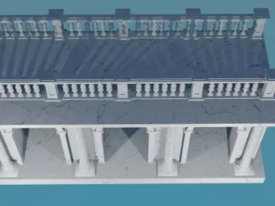 arched doorway arcade 3D print model