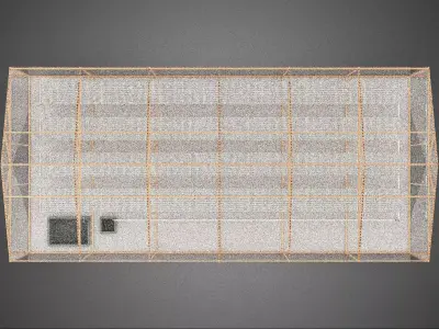 AGRICULTURE BUILDING LAYOUT FARMING GREENHOUSE HYDROPONIC GARDEN 3D model