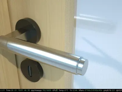 door with glass Free 3D model