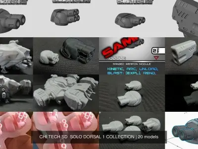 CHI TECH SD  SOLO DORSAL 1 COLLECTION 3D Model Pack