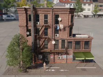 Brooklyn building Low-poly 3D model