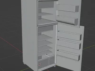 Fridge refrigerator 3D model