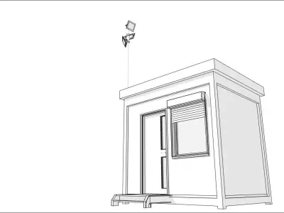 container guard shed 300cm x300xcm many formats 3D model