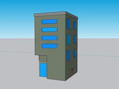 Office building Free low-poly 3D model