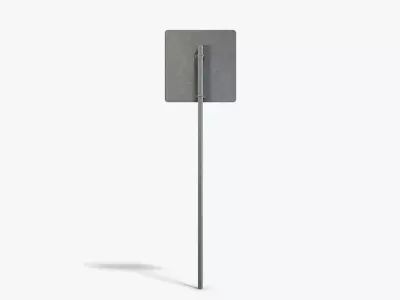 Parking Sign Low-poly 3D model