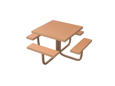 Park Table v1 001 Low-poly 3D model