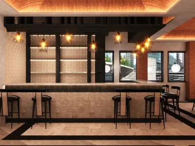 CORONA RENDER - FOYER AND AUDITORIUM 3D model