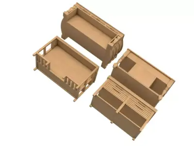 Kitchen Island Collection 3D model