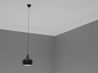 Ceiling light P444BG Low-poly 3D model