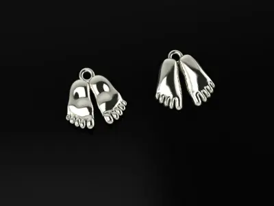 Pendant Baby legs  3D print model