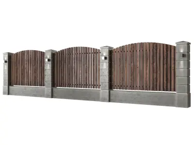 Modern fence 3D model