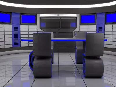Sci Fi Meeting Room 3D model