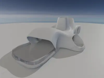 Sci fi Futuristic Exbition Exterior and Interior 3D 3D model purchase