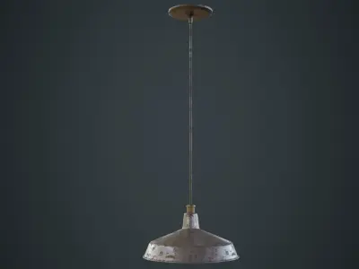 Hanging Lamp 2D Low-poly 3D model