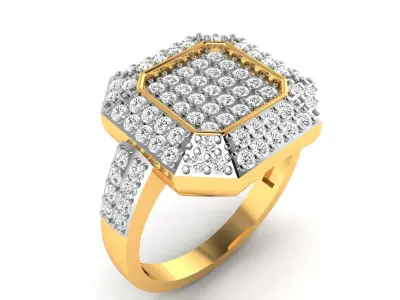 Diamond Ring For Women 3d Print Model 3D print model 9