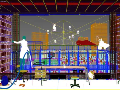 Detailed Meta Utopian Exterior Scene 3D model