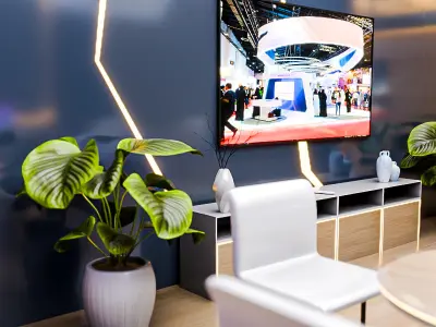 Minimal Modern Expo Booth Design Blender 3D Model 3D model