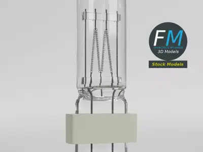 High power halogen lamp 3D model