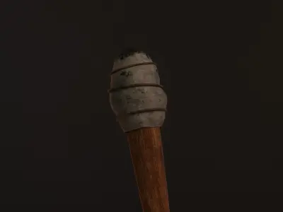 Wooden Torch 3D model