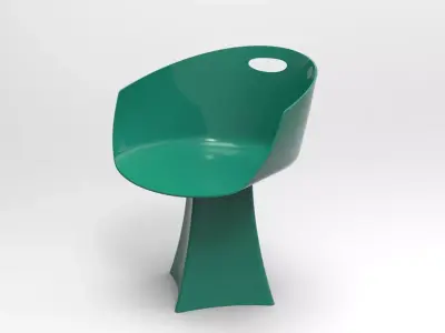 A-Class plastic chair 3D model