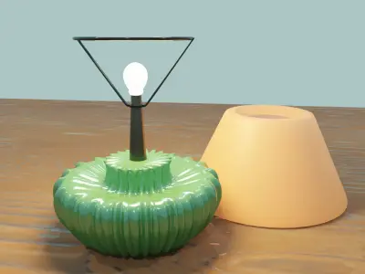 Desk lamp lowpoly Light Low-poly 3D model