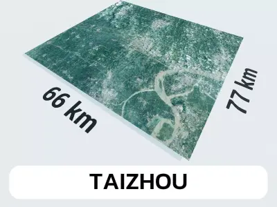 Taizhou China City Landscape 3D Model 3D model