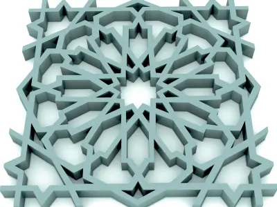 Moroccan pattern  STL  3D print model