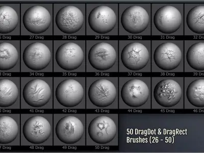 Construction Surface Maker 375 ZBrush brushes and 75 alphas Texture