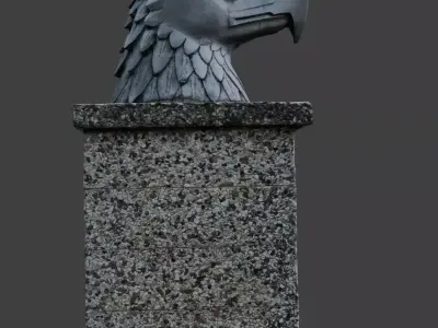 Berlin eagle head with stand 3D model