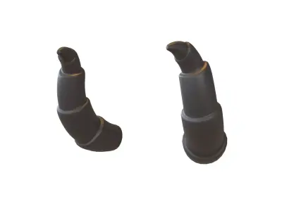 Demon Horn v2 003 Low-poly 3D model