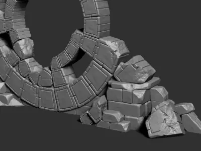 Ancient Stone Structure - Portal Gate 3D print model