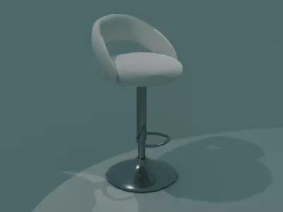 Simple Modern Bar Chair 3D model