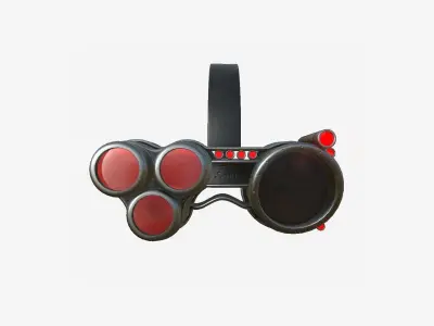 SciFi Glasses J07 Steel - Character Design Fashion Low-poly 3D model