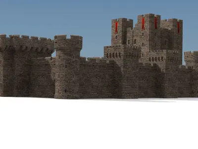 Medieval Castle 3D model 22
