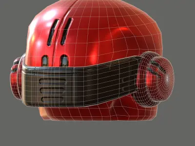 Gas mask helmet 3d model scifi Low-poly  Low-poly 3D model 317