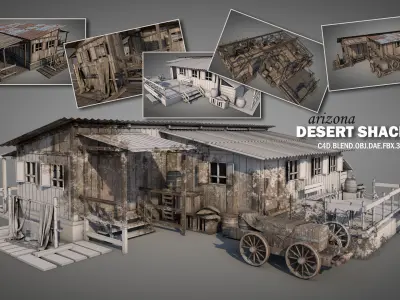 Arizona Desert Shack v5 3D model
