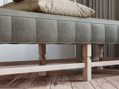 Bench with decor 3D model