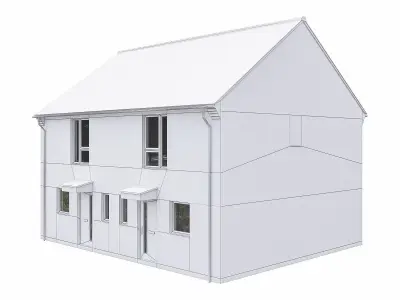 Neighborhood Houses P17 Low-poly 3D model