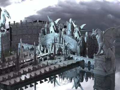 Palace to the gods Ice Halls Kit bash 3D model