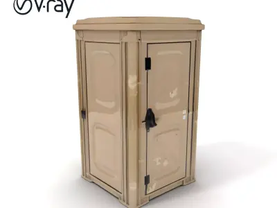 Portable Toilet Model Pack with HighQuality Textures Low-poly 3D model