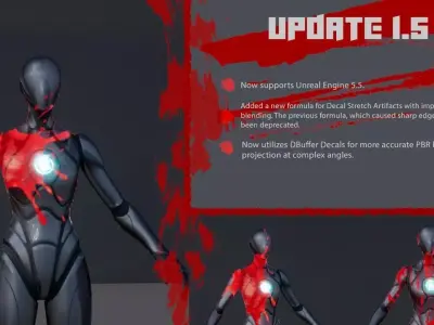 Stylized Blood VFX Low-poly 3D model