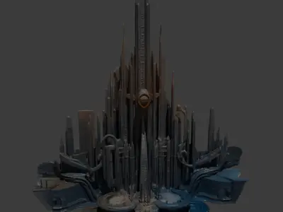 Asgard Tower Thor-Inspired 3D Model Marvel Fantasy Architecture 3D model