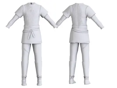 Ragnar Full Viking Outfit Low-poly 3D model