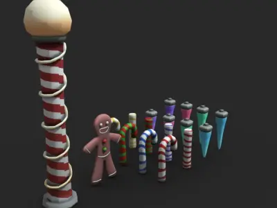 Festivity Christmas Low-poly 3D model