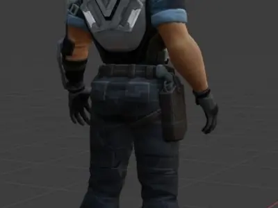 Brimstone - Character from Valorant  Low-poly 3D model