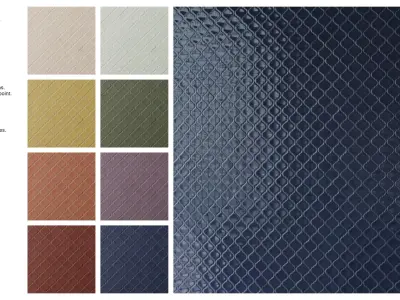 Arabesque Lantern Mini Tile in Straight Set Texture