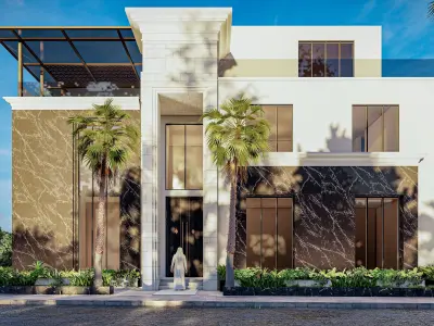 NEOCLASSIC VILLA IN KSA WITH THE BEST RENDER SETTINGS 3D model