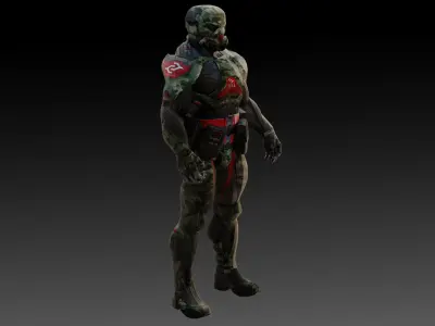 Crysis Nanosuit Ops Version3D Model High-Quality Rigged Low-poly 3D model