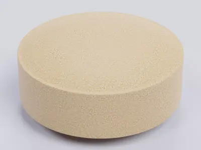 Pill  V2 - Beige Round Medical Tablet  3D model