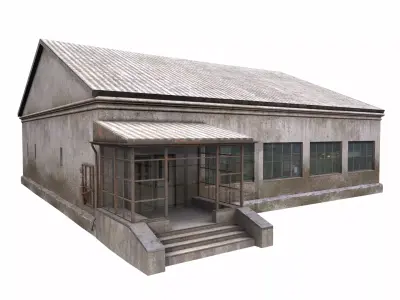old building Low-poly 3D model order
